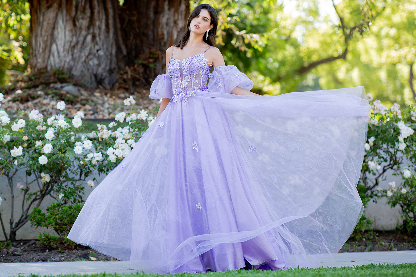 Cinderella Couture 8130J -Floral Corset Ballgown