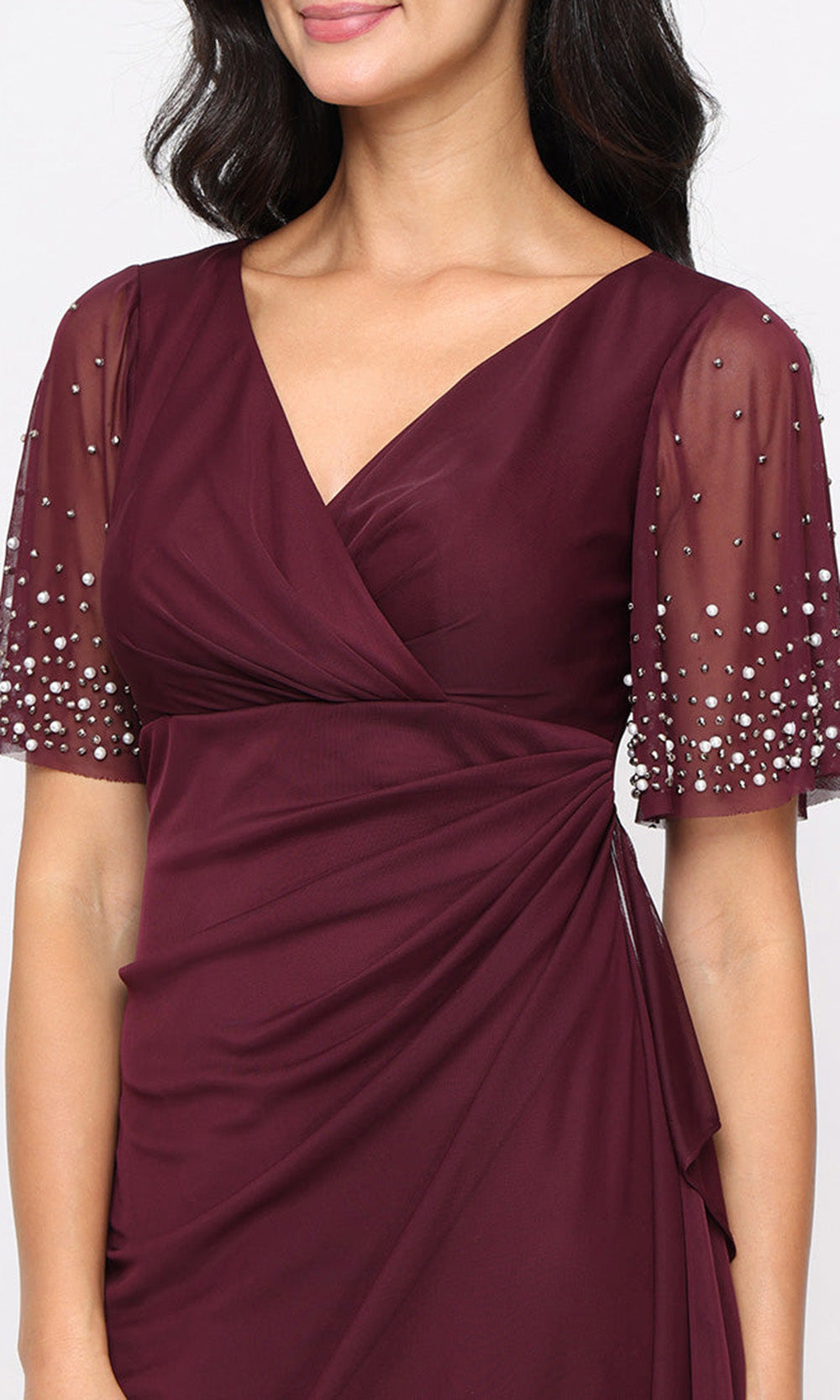 Alex Evenings 81321016 - Surplice V-Neck Empire Column Gown Mother of the Bride Dresses