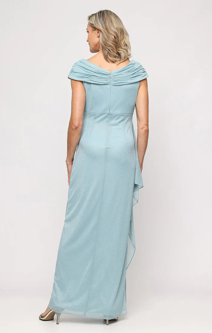 Alex Evenings 8133115 - Cap Sleeve Glitter Mesh Column Gown