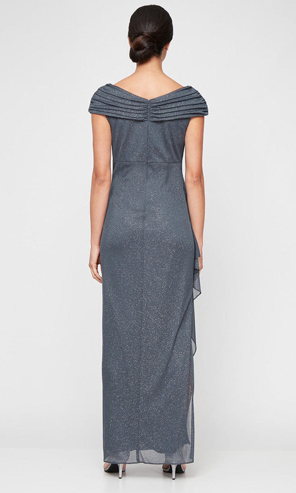 Alex Evenings 8133115 - Cap Sleeve Glitter Mesh Column Gown