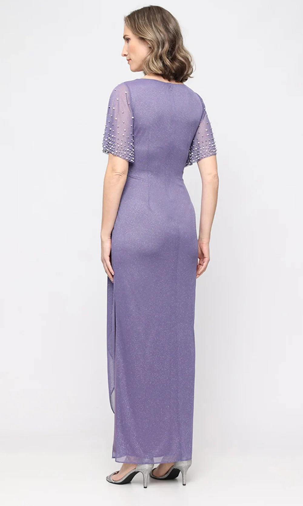 Alex Evenings 8133119 - Surplice V-Neck Draped Column Gown Prom Dresses