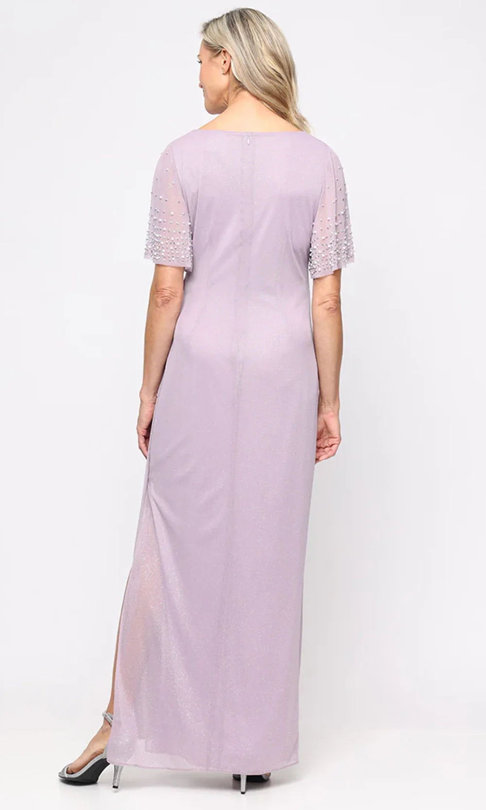 Alex Evenings 8133119 - Surplice V-Neck Draped Column Gown Prom Dresses