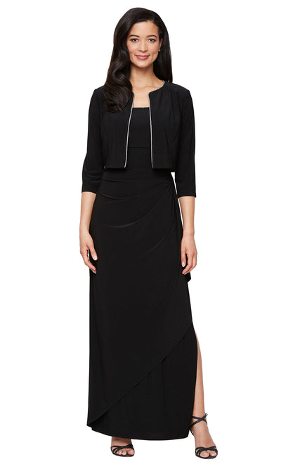 Alex Evenings 81351695 - Wide Strap Column Gown with Open Jacket Formal Gowns