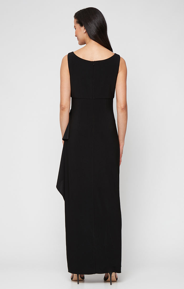 Alex Evenings 82351695 - Piping Trim Jacket Scoop Neckline Gown In Black