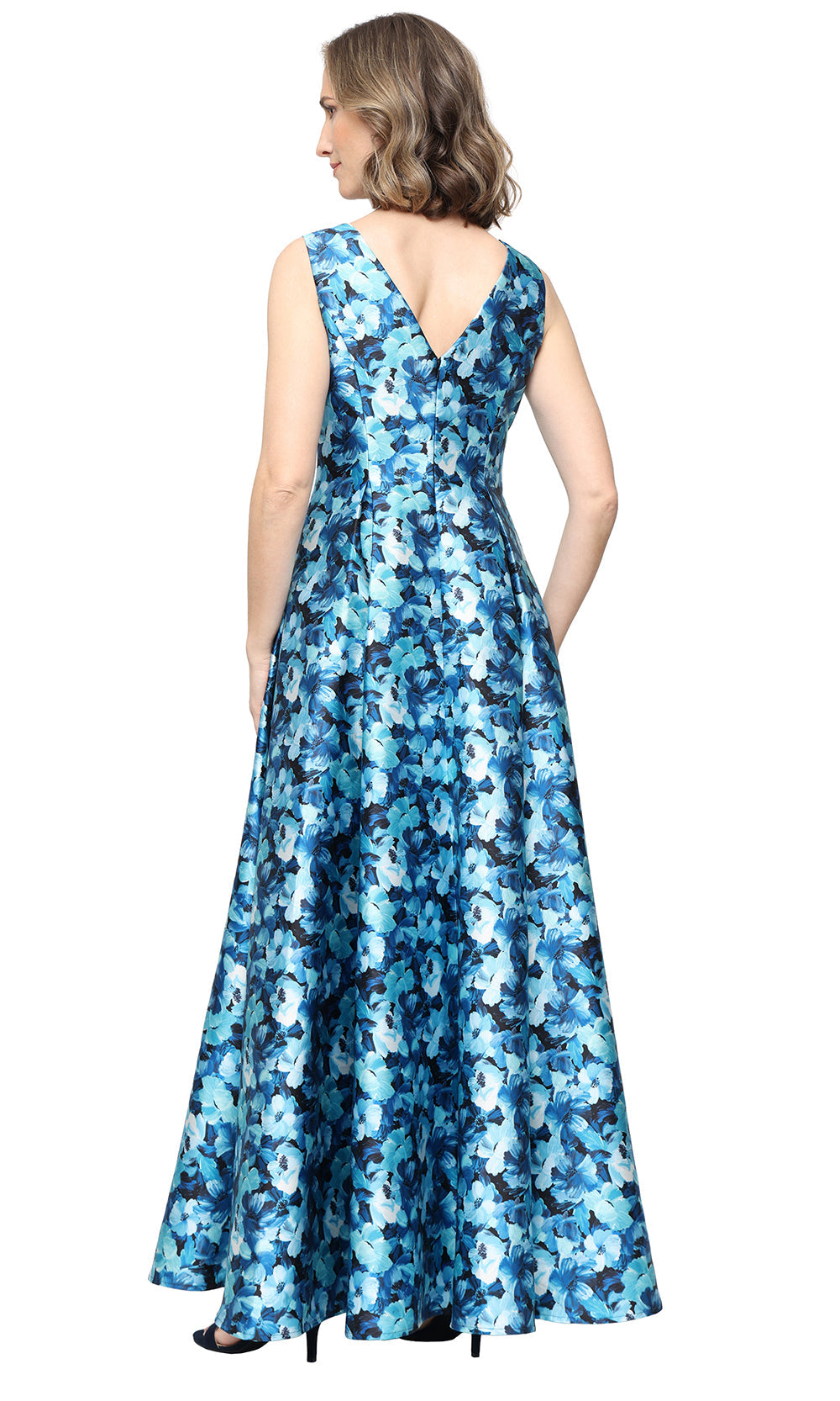 Alex Evenings 8139079 - Elegant Floral Mother’s Evening Dress Evening Dresses in Blue 