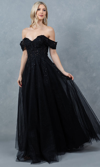 Cinderella Couture 8152J - Embellished Off Shoulder Sparkle Gown Cinderella Couture 8152J - Embellished Off Shoulder Sparkle Gown