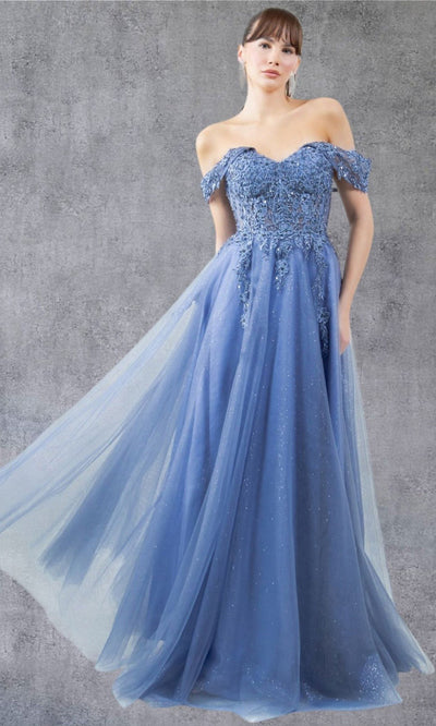 Cinderella Couture 8152J - Embellished Off Shoulder Sparkle Gown Cinderella Couture 8152J - Embellished Off Shoulder Sparkle Gown