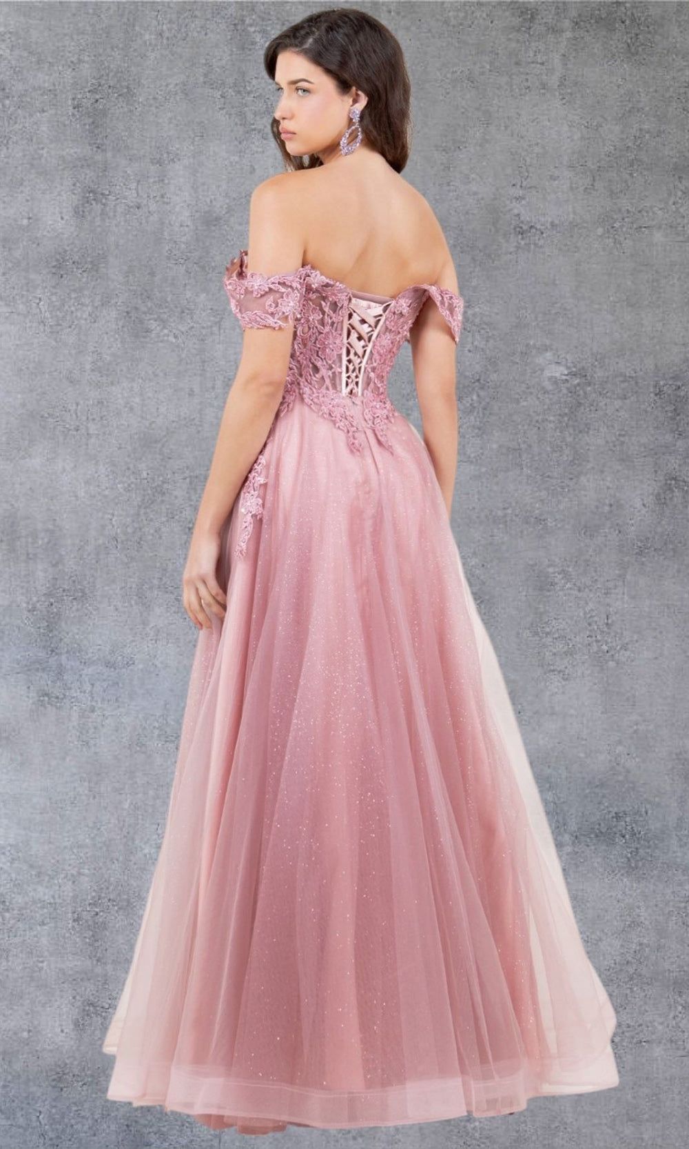 Cinderella Couture 8152J - Embellished Off Shoulder Sparkle Gown Cinderella Couture 8152J - Embellished Off Shoulder Sparkle Gown