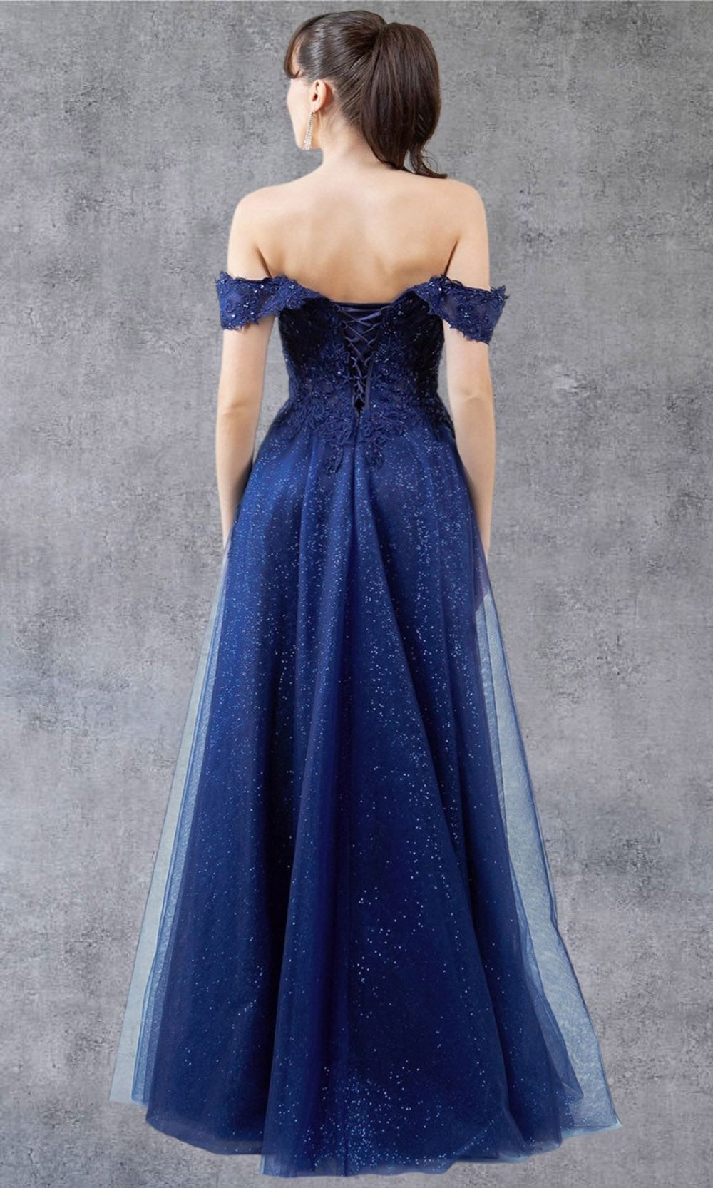 Cinderella Couture 8152J - Embellished Off Shoulder Sparkle Gown Cinderella Couture 8152J - Embellished Off Shoulder Sparkle Gown