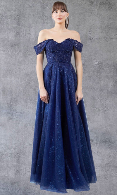 Cinderella Couture 8152J - Embellished Off Shoulder Sparkle Gown Cinderella Couture 8152J - Embellished Off Shoulder Sparkle Gown