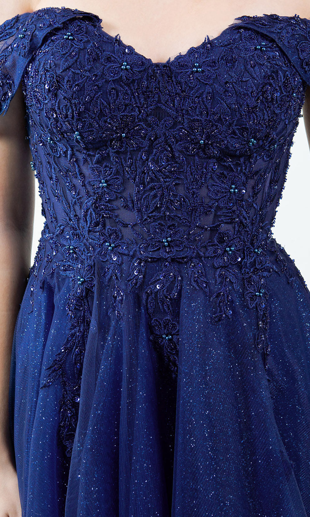 Cinderella Couture 8152J - Embellished Off Shoulder Sparkle Gown Cinderella Couture 8152J - Embellished Off Shoulder Sparkle Gown