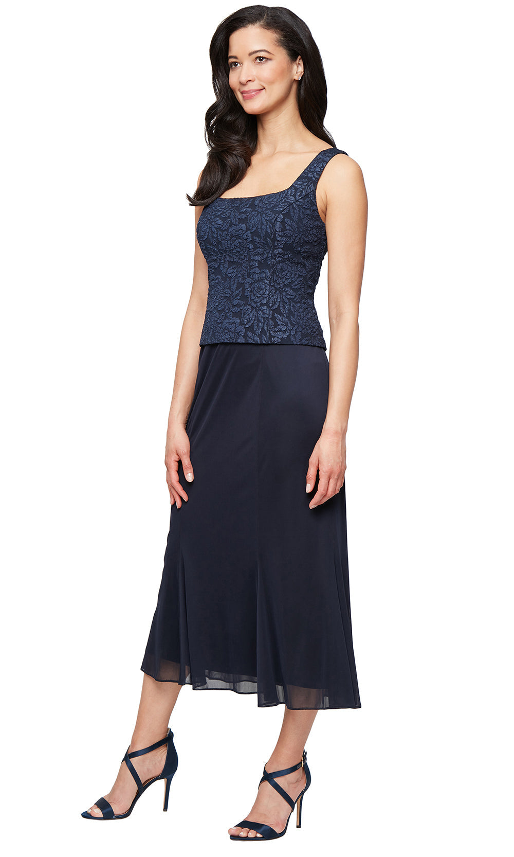 Alex Evenings 8157038 - Textured Scoop Neck Dress with Jacket Wedding Guest