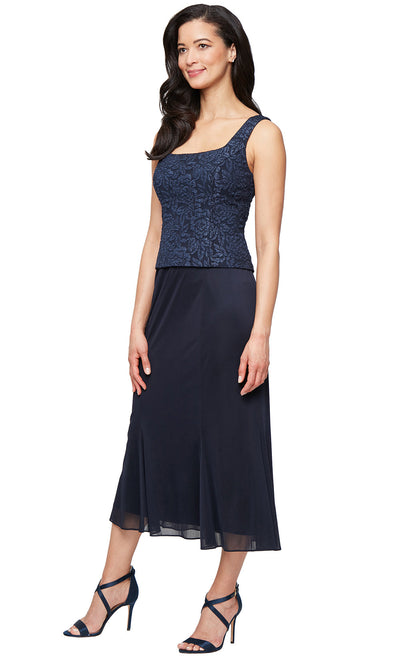 Alex Evenings 8157038 - Textured Scoop Neck Dress with Jacket Wedding Guest