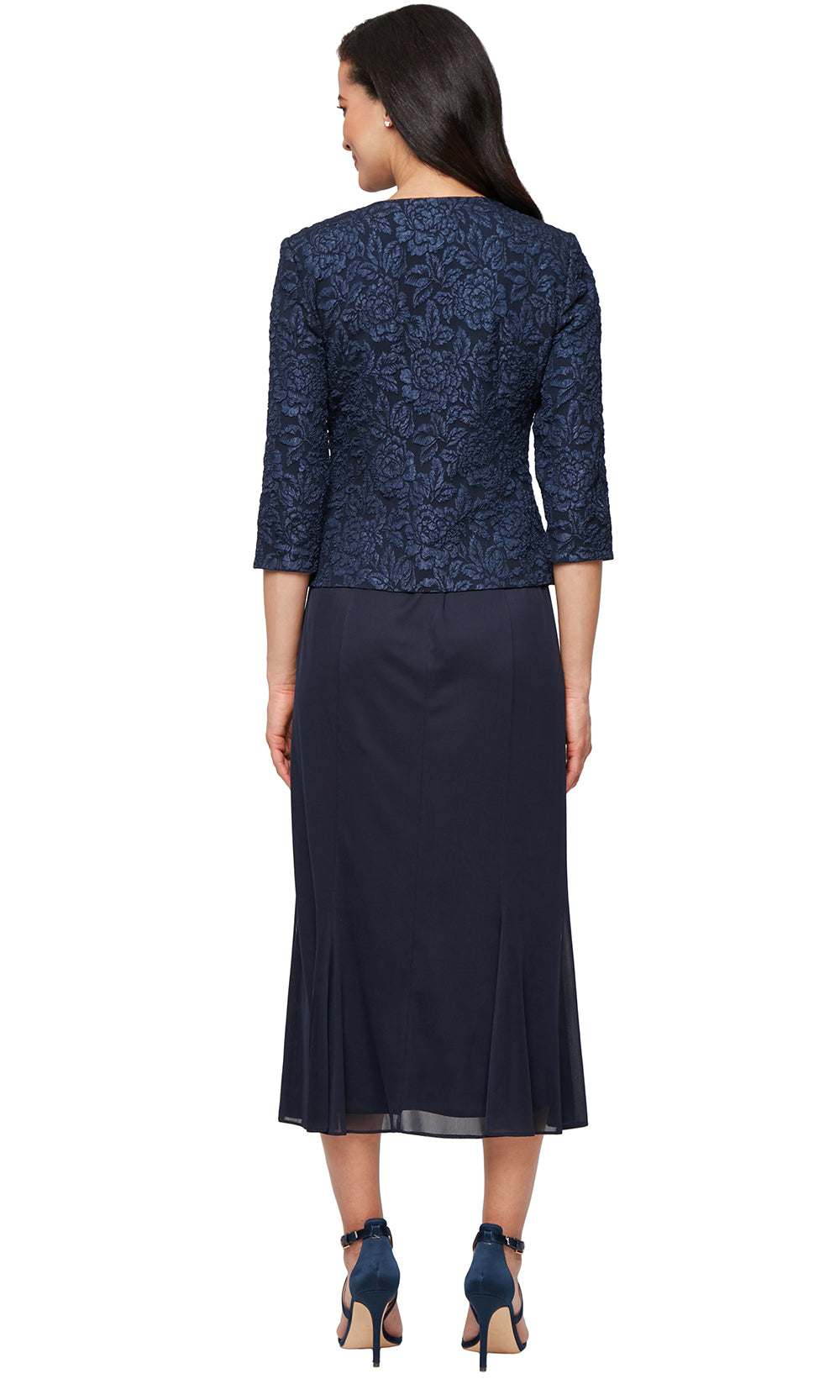Alex Evenings 8157038 - Textured Scoop Neck Dress with Jacket Wedding Guest