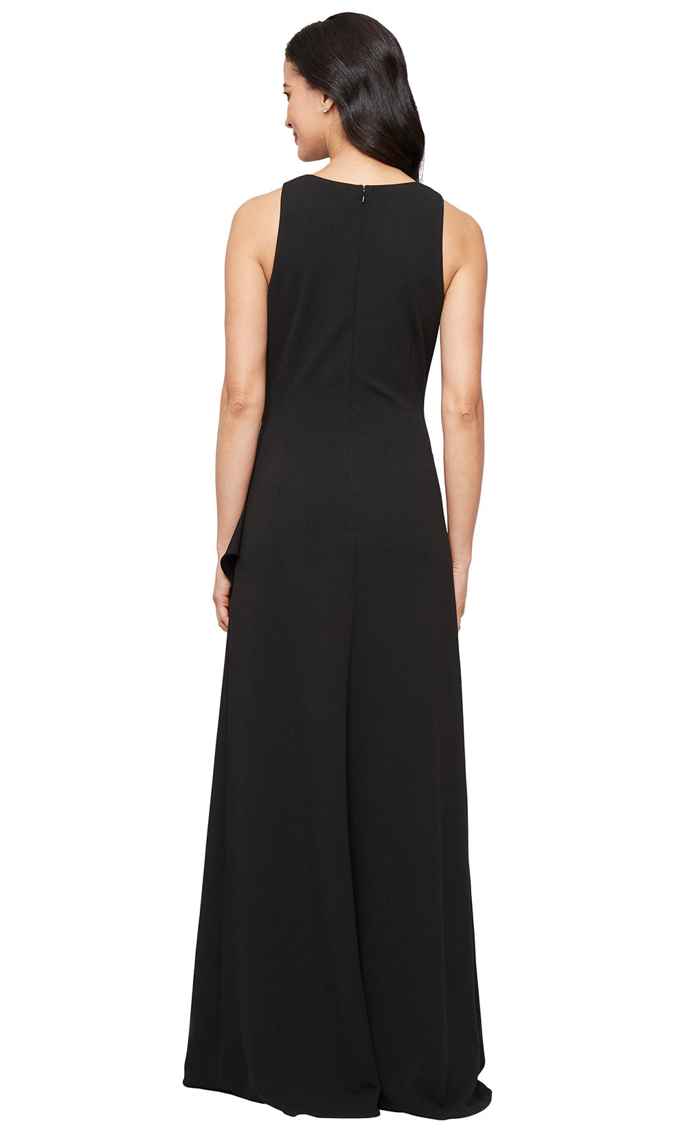 Alex Evenings 8160479 - Ruffle Slit Jewel Neckline Formal Gown Alex Evenings 8160479 - Ruffle Slit Jewel Neckline Formal Gown