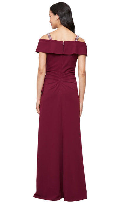 Alex Evenings 8160530 - Beaded Strap Crepe Gown with Slit Formal Gowns