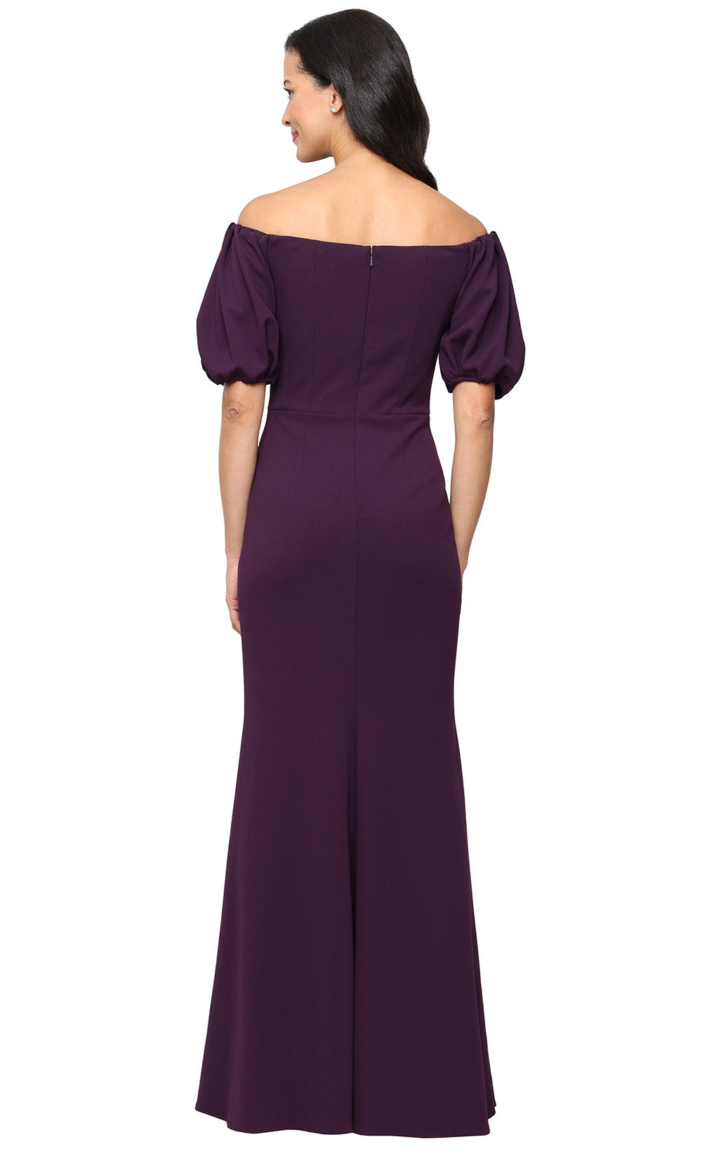 Alex Evenings 8160532 - Long 96% Polyester, 4% Spandex Sheath Dress - Short Puff Sleeves, Cascade Ruffle Detail, Beaded Applique, Mid-Open Back ADASA Alex Evenings 8160532 - Long 96% Polyester, 4% Spandex Sheath Dress - Short Puff Sleeves, Cascade Ruffle Detail, Beaded Applique, Mid-Open Back ADASA