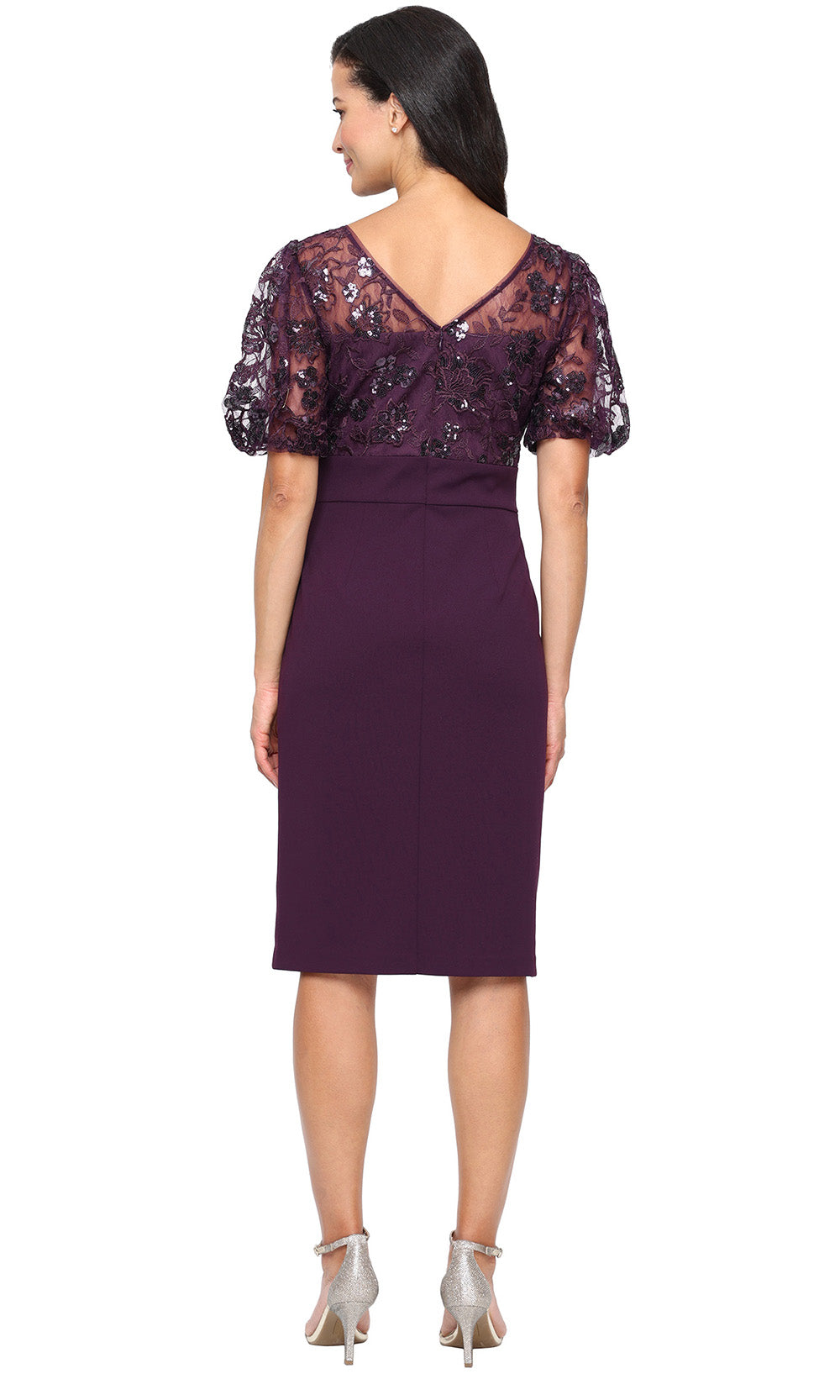Alex Evenings 8160542 - Tie Waist Embroidered Bodice Fitted Dress Wedding Guest