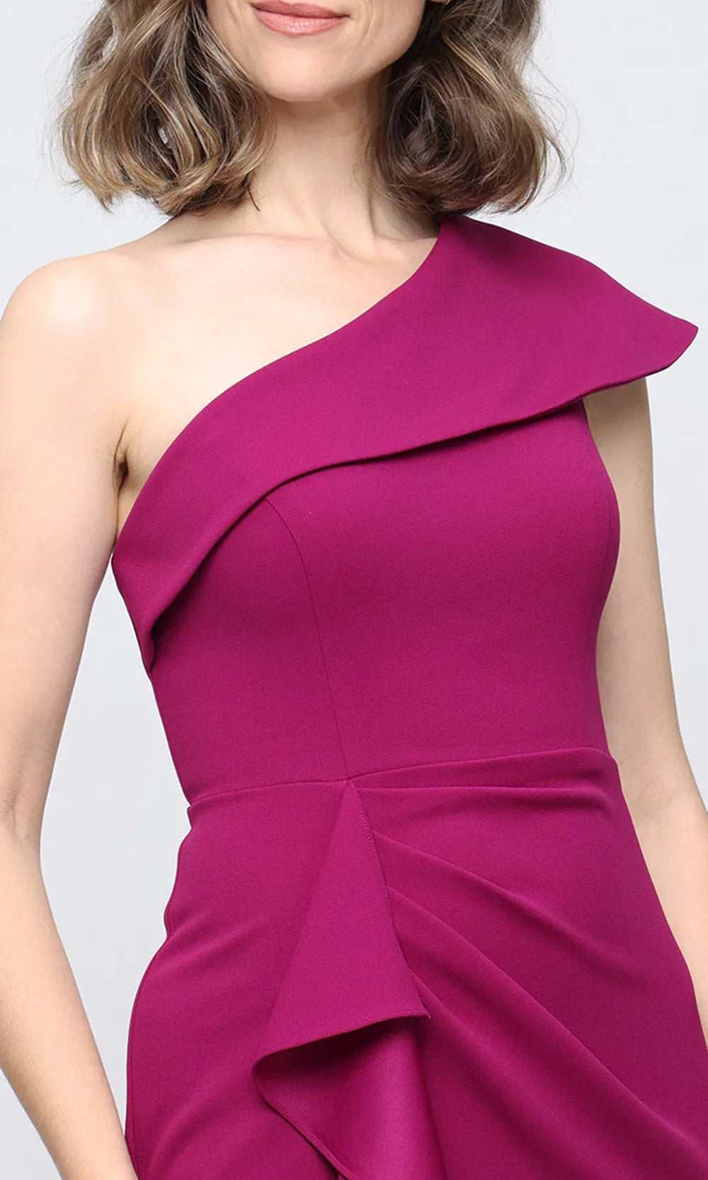 Alex Evenings 8160562 - Asymmetric Neck High Slit Formal Gown Prom Dresses