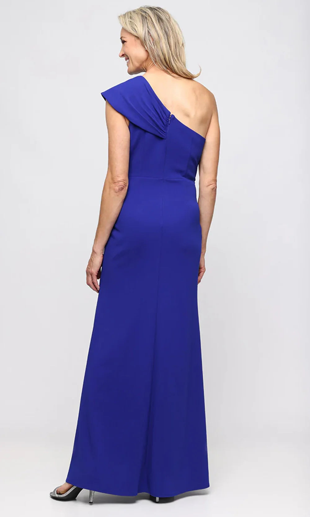 Alex Evenings 8160562 - Asymmetric Neck High Slit Formal Gown Prom Dresses