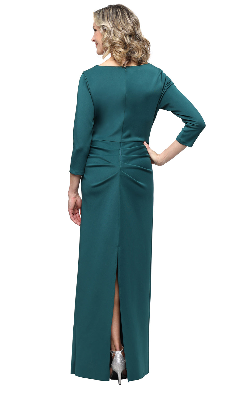 Alex Evenings 8160632 - Elegant Draped Cape Evening Dress Mother Of The Bride Dresses in Green 