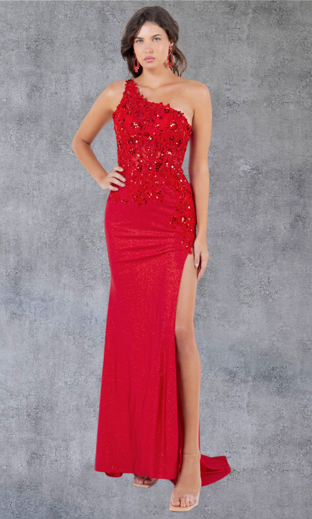 Cinderella Couture 8162J - Elegant Asymmetric Fitted Sheath Gown Cinderella Couture 8162J - Elegant Asymmetric Fitted Sheath Gown