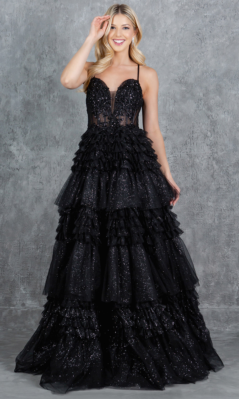 Cinderella Couture 8163J - Sweetheart Ruffled Tulle Evening Gown Cinderella Couture 8163J - Sweetheart Ruffled Tulle Evening Gown