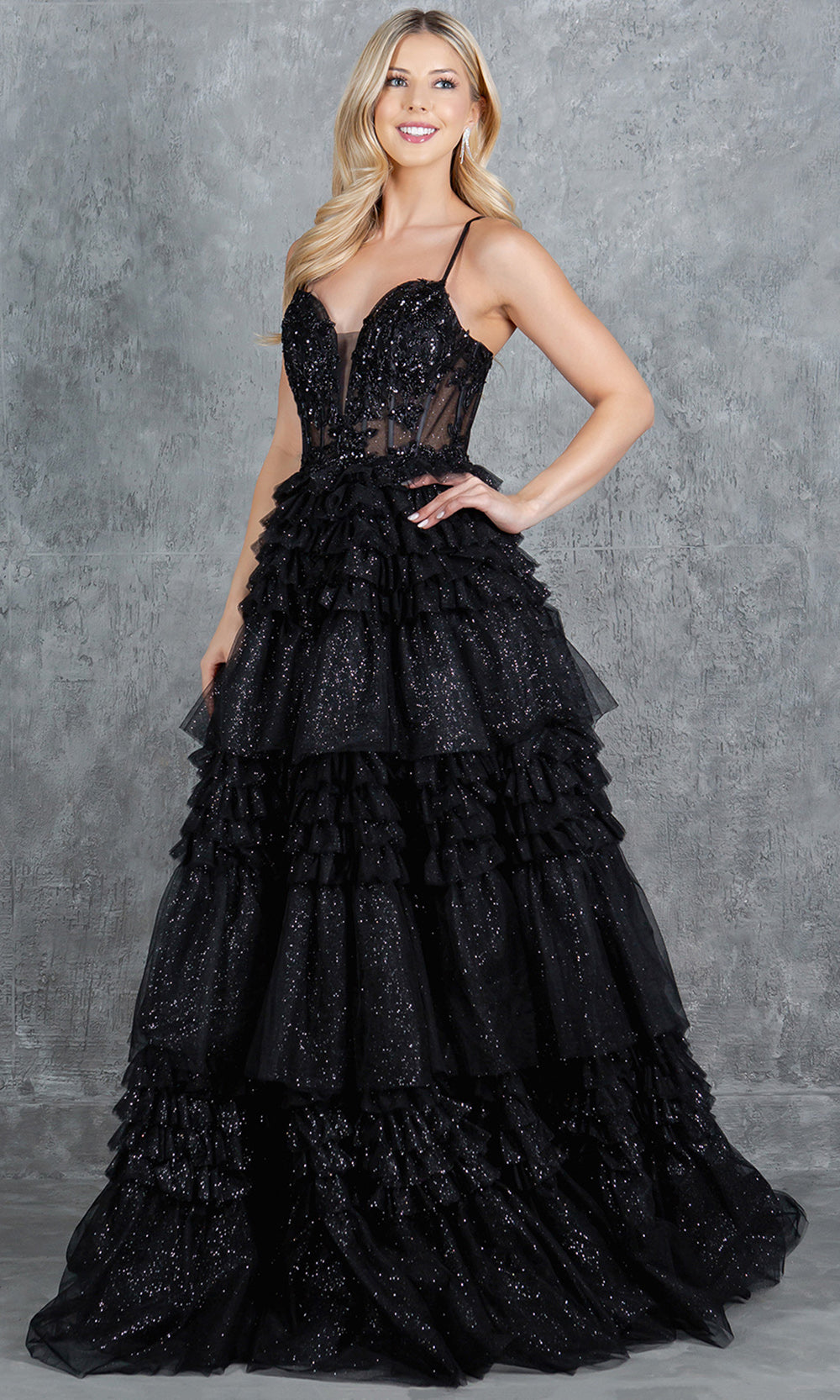 Cinderella Couture 8163J - Sweetheart Ruffled Tulle Evening Gown Cinderella Couture 8163J - Sweetheart Ruffled Tulle Evening Gown