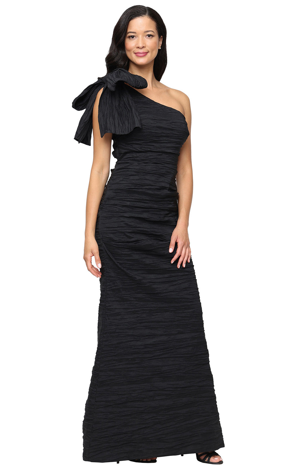 Alex Evenings 8166690 - Ruched Bodice Asymmetric Long Gown Formal Gowns