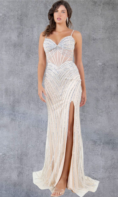 Cinderella Couture 8169J - Illusion Sweetheart Evening Gown Cinderella Couture 8169J - Illusion Sweetheart Evening Gown