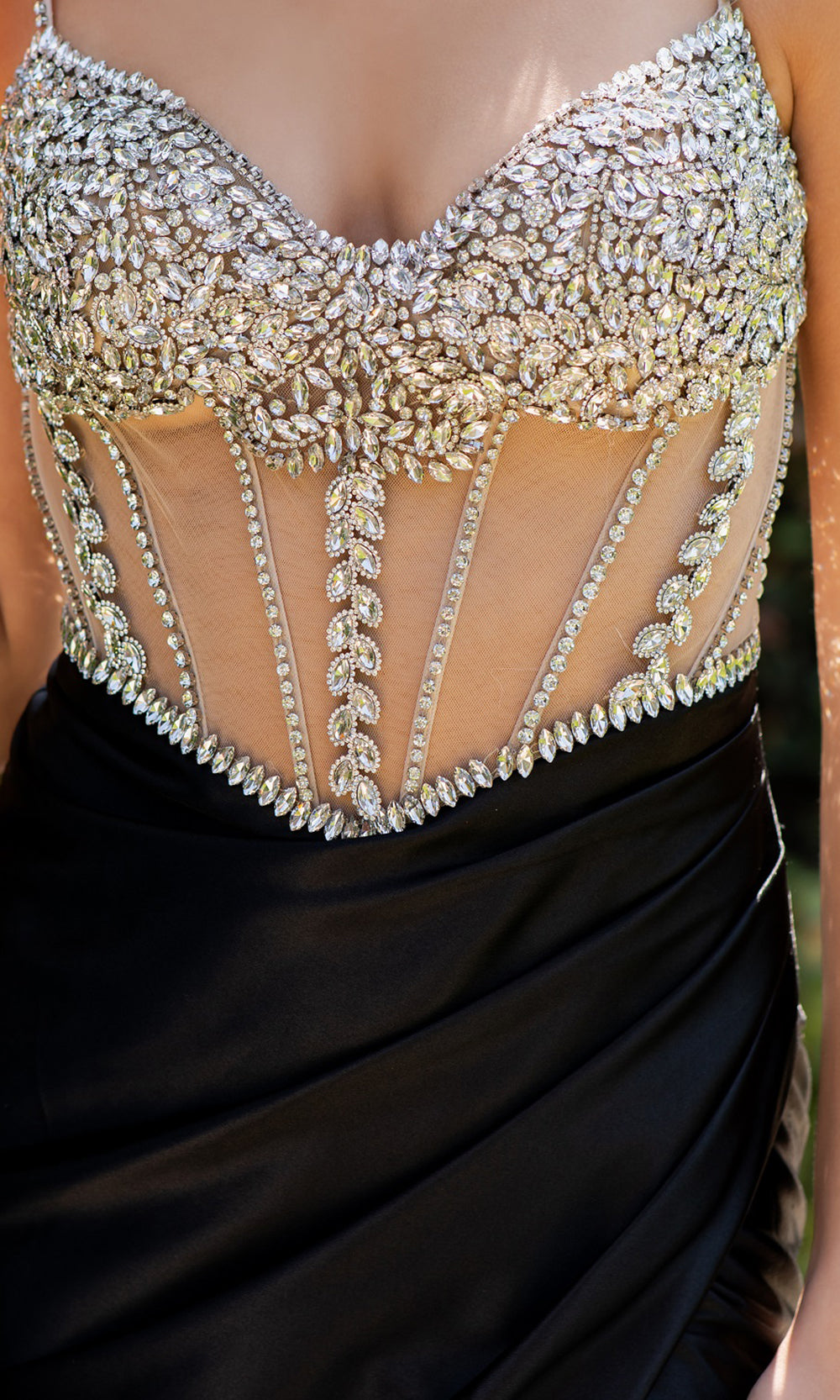 Cinderella Couture 8171J - Spaghetti Strap Basque Waist Gown Cinderella Couture 8171J - Spaghetti Strap Basque Waist Gown