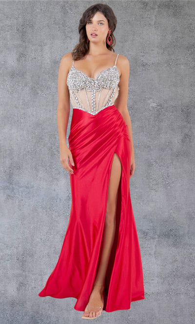 Cinderella Couture 8171J - Spaghetti Strap Basque Waist Gown Cinderella Couture 8171J - Spaghetti Strap Basque Waist Gown