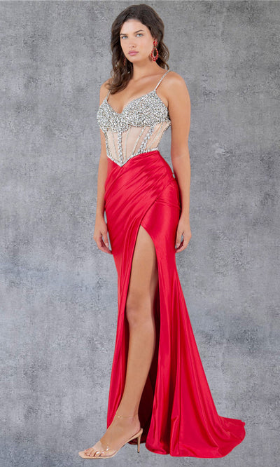 Cinderella Couture 8171J - Spaghetti Strap Basque Waist Gown Cinderella Couture 8171J - Spaghetti Strap Basque Waist Gown