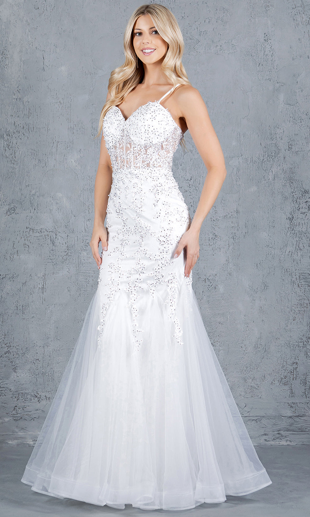 Cinderella Couture 8175J - Spaghetti Strap Mermaid Evening Gown Cinderella Couture 8175J - Spaghetti Strap Mermaid Evening Gown