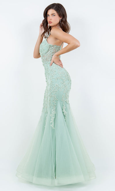 Cinderella Couture 8175J - Spaghetti Strap Mermaid Evening Gown Cinderella Couture 8175J - Spaghetti Strap Mermaid Evening Gown