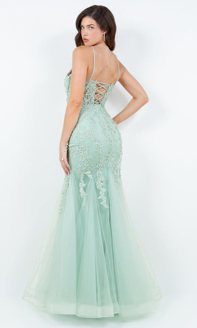 Cinderella Couture 8175J - Spaghetti Strap Mermaid Evening Gown Cinderella Couture 8175J - Spaghetti Strap Mermaid Evening Gown