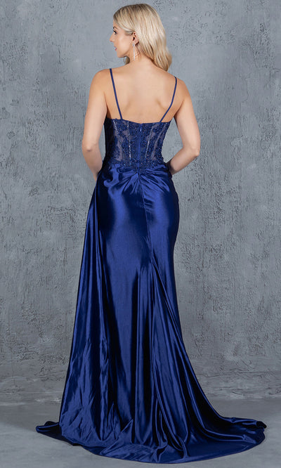 Cinderella Couture 8177J - Sweetheart Beaded Lace Gown with Slit Cinderella Couture 8177J - Sweetheart Beaded Lace Gown with Slit