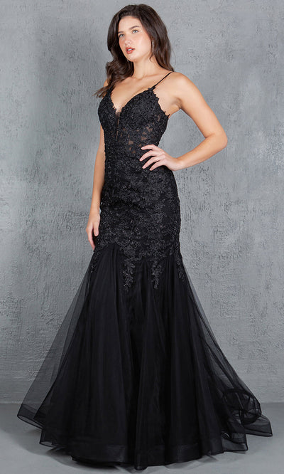 Cinderella Couture 8178J - Plunging V-Neck Embroidered Tulle Gown Cinderella Couture 8178J - Plunging V-Neck Embroidered Tulle Gown