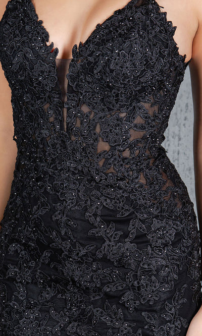 Cinderella Couture 8178J - Plunging V-Neck Embroidered Tulle Gown Cinderella Couture 8178J - Plunging V-Neck Embroidered Tulle Gown