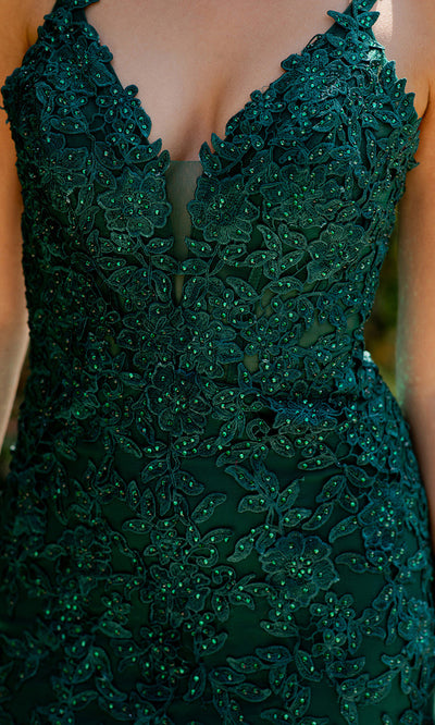 Cinderella Couture 8178J - Plunging V-Neck Embroidered Tulle Gown Cinderella Couture 8178J - Plunging V-Neck Embroidered Tulle Gown