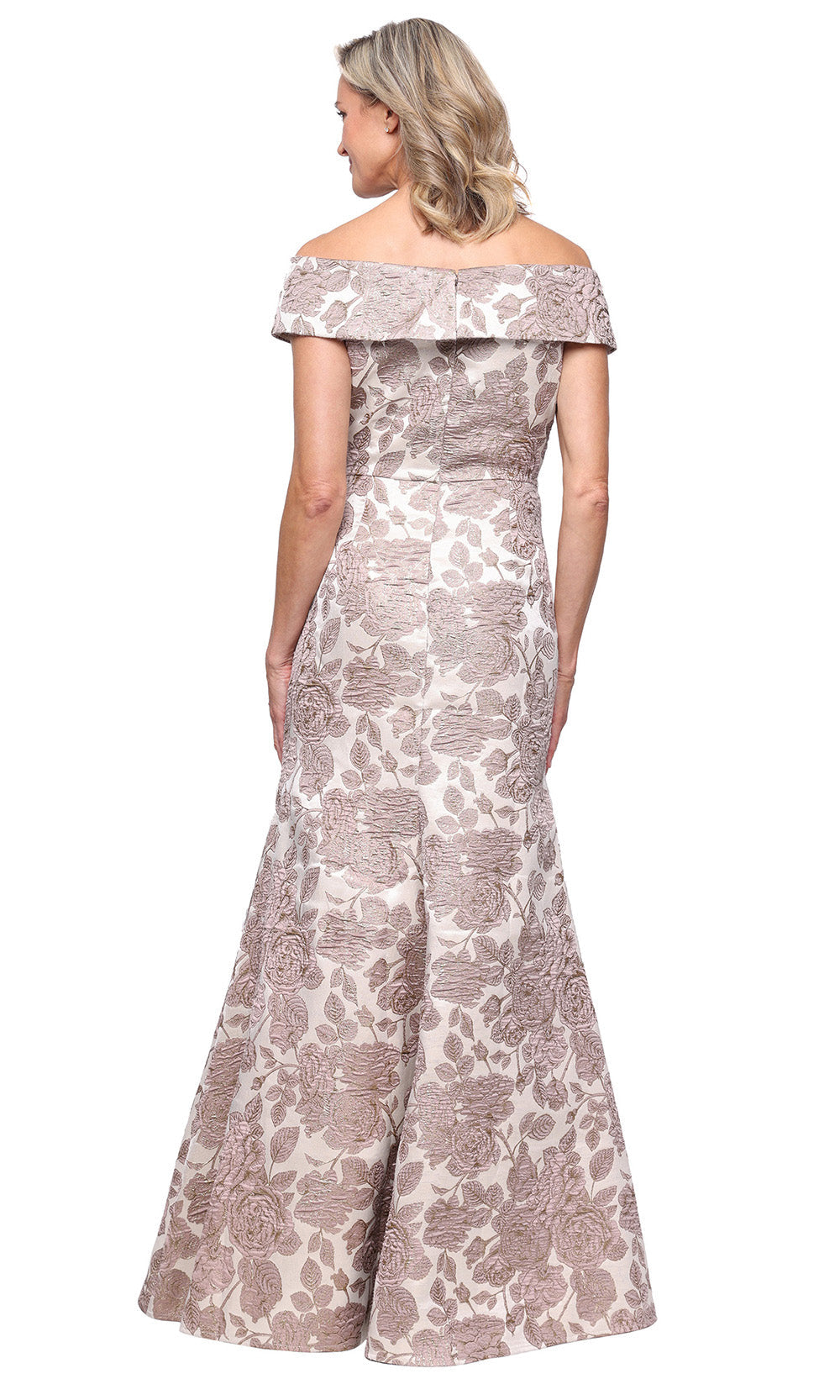 Alex Evenings 8181250 - Floral Jacquard Trumpet Formal Gown Formal Gowns