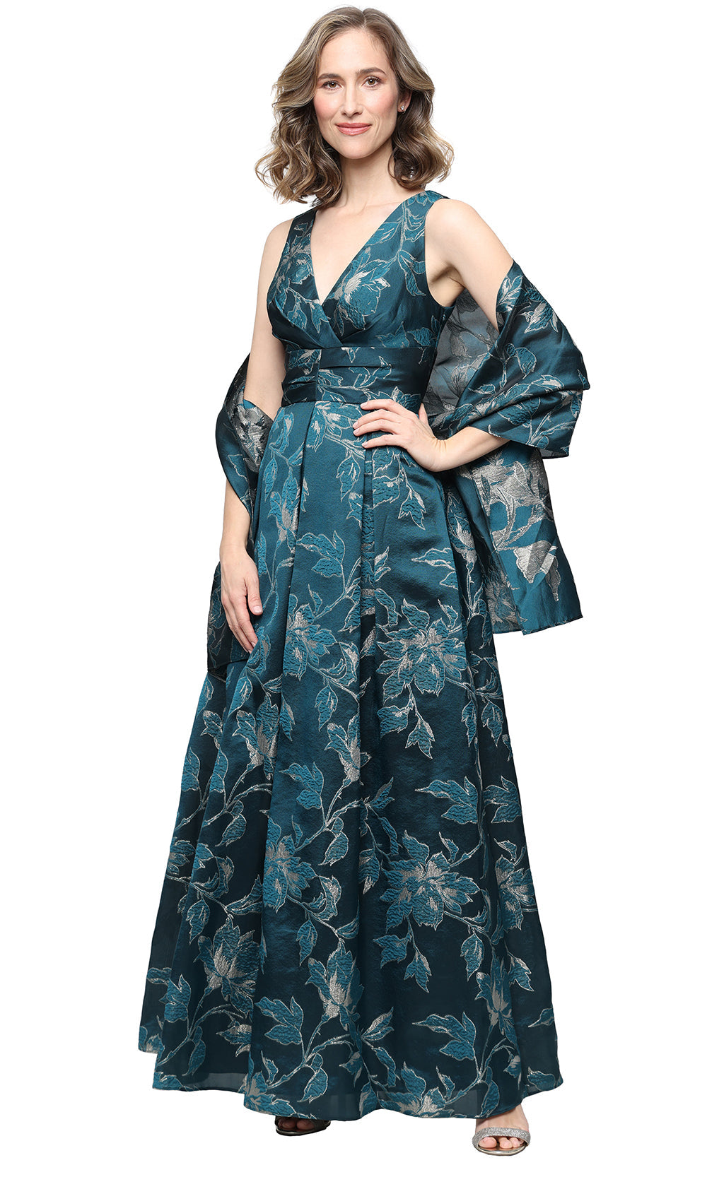 Alex Evenings 8181354 - Elegant Floral Mother’s Evening Dress Mother Of The Bride Dresses in Green 
