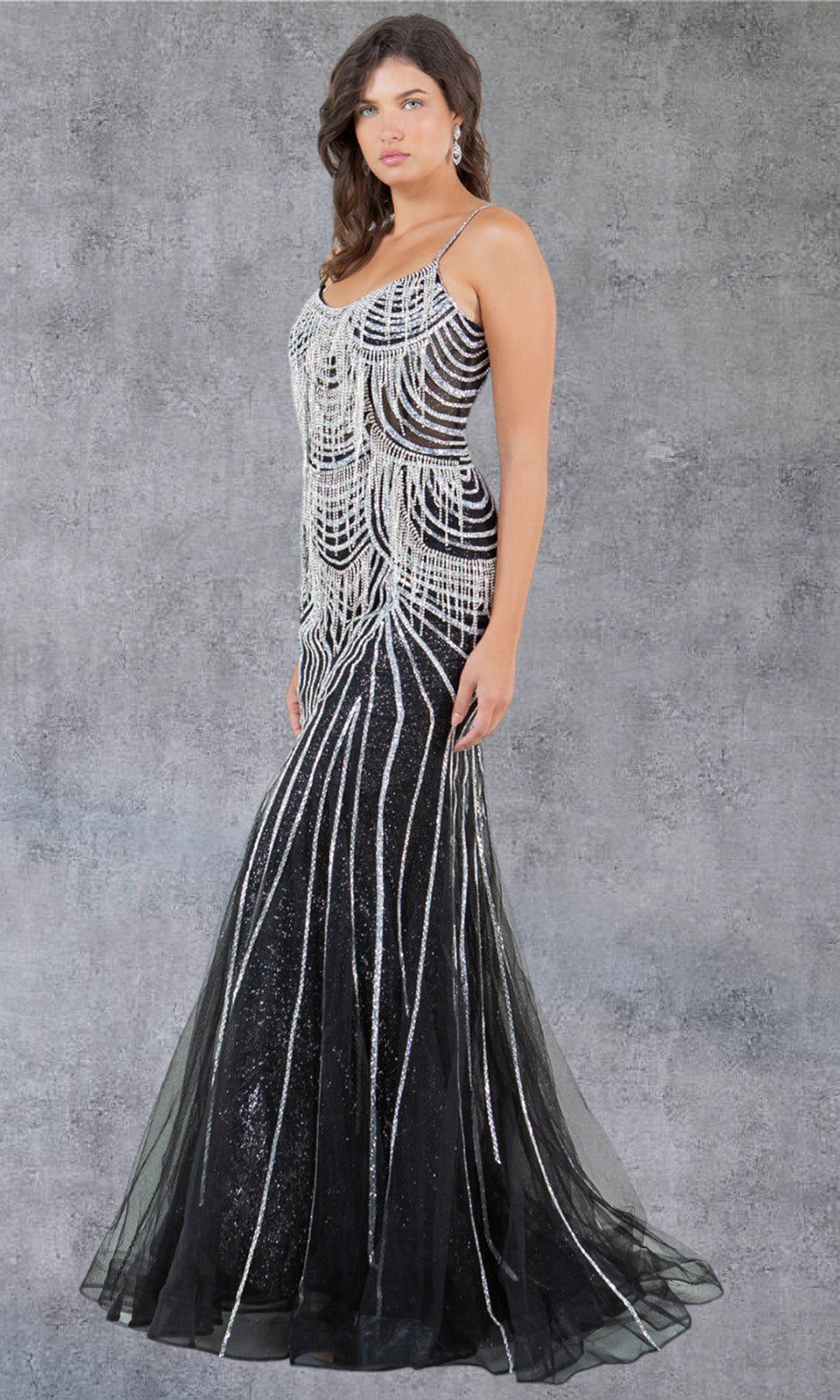 Cinderella Couture 8192J - Lace-Up Back Beaded Ornate Gown Cinderella Couture 8192J - Lace-Up Back Beaded Ornate Gown