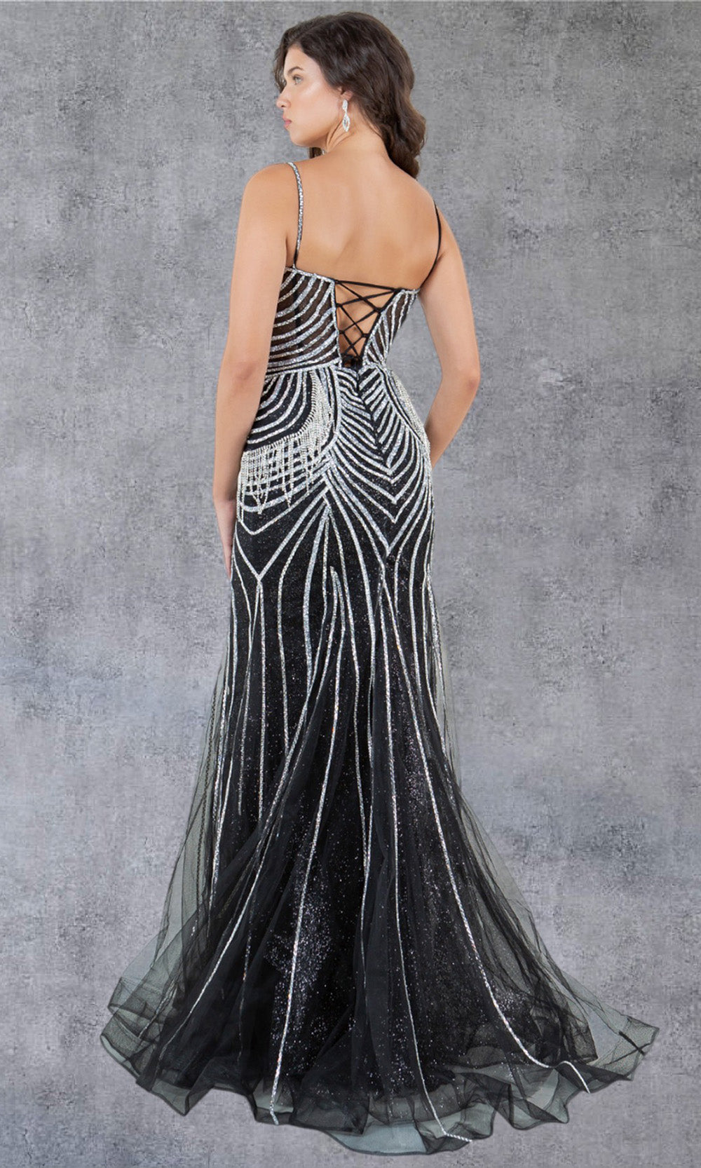 Cinderella Couture 8192J - Lace-Up Back Beaded Ornate Gown Cinderella Couture 8192J - Lace-Up Back Beaded Ornate Gown