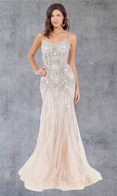 Cinderella Couture 8192J - Lace-Up Back Beaded Ornate Gown Cinderella Couture 8192J - Lace-Up Back Beaded Ornate Gown