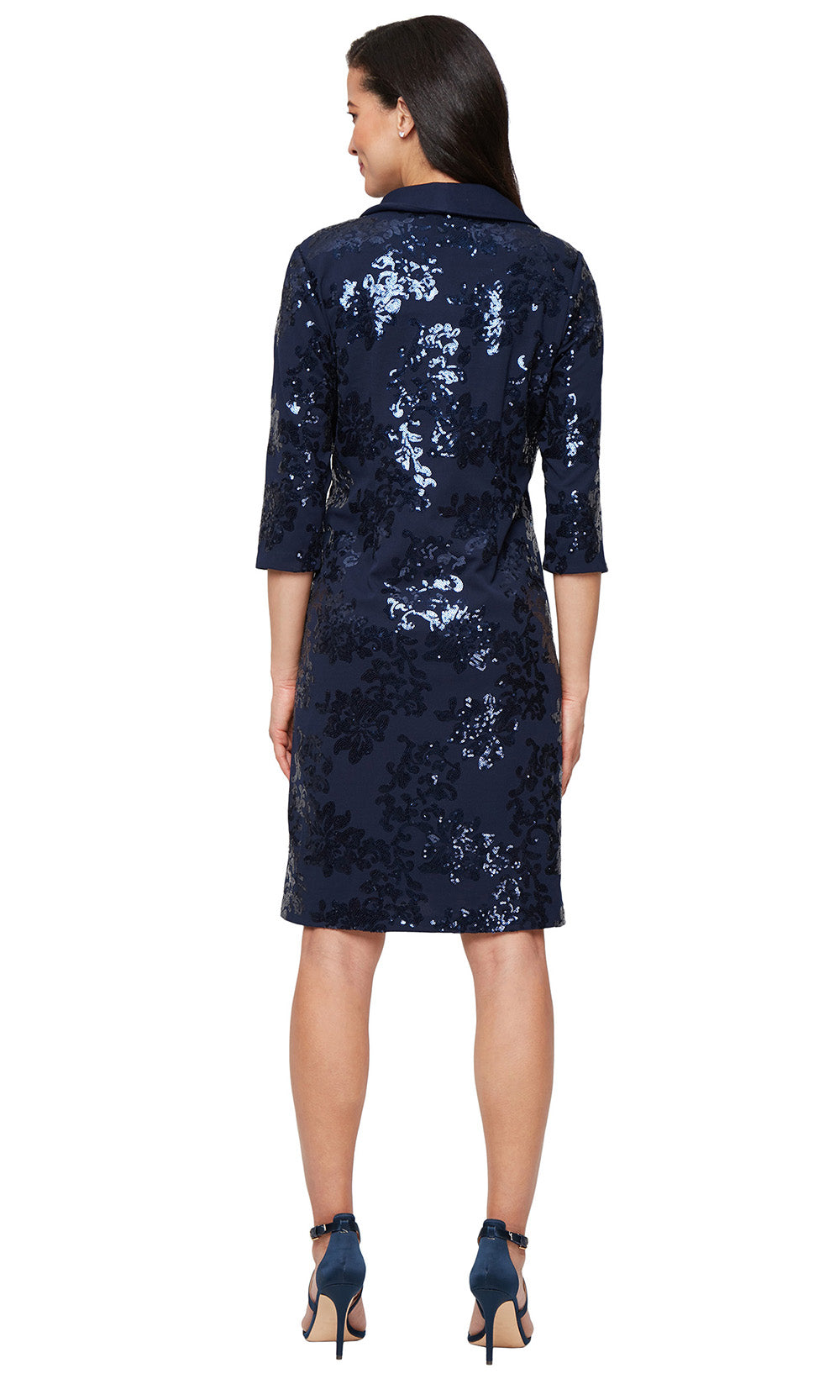 Alex Evenings 81961003 - Sequined Bodice Knee-Length Formal Dress Cocktail Dresses