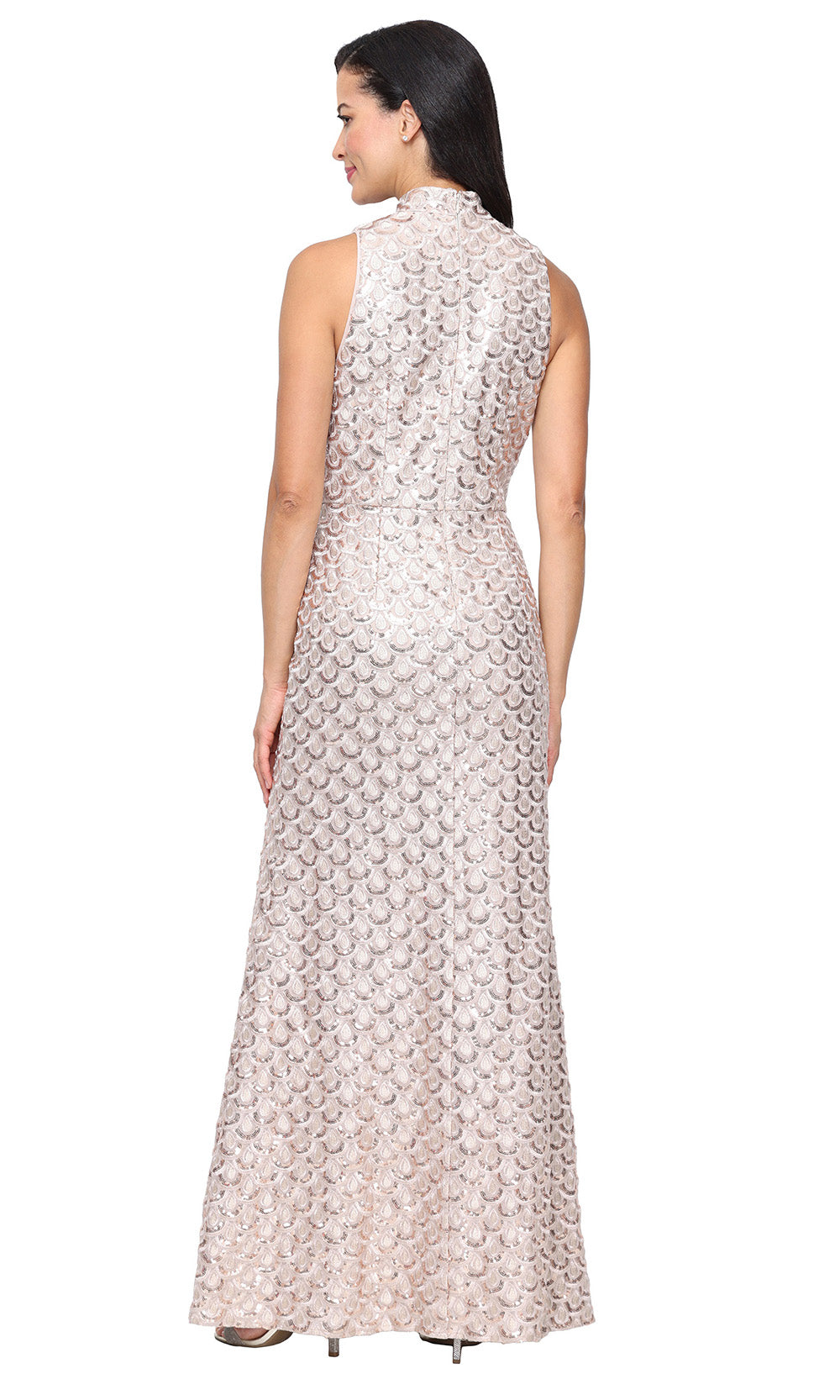 Alex Evenings 81961022 - Embroidered Sequin Sleeveless Gown Formal Gowns