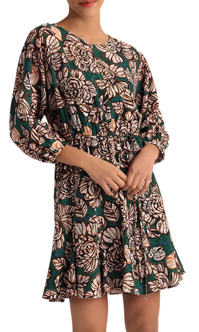 Donna Morgan D7698M - Tie Waist Floral Print A-Line Dress Homecoming Dresses
