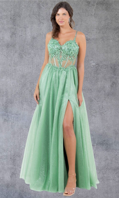 Cinderella Couture 8238J - A-Line Skirt Spaghetti Strap Gown Cinderella Couture 8238J - A-Line Skirt Spaghetti Strap Gown