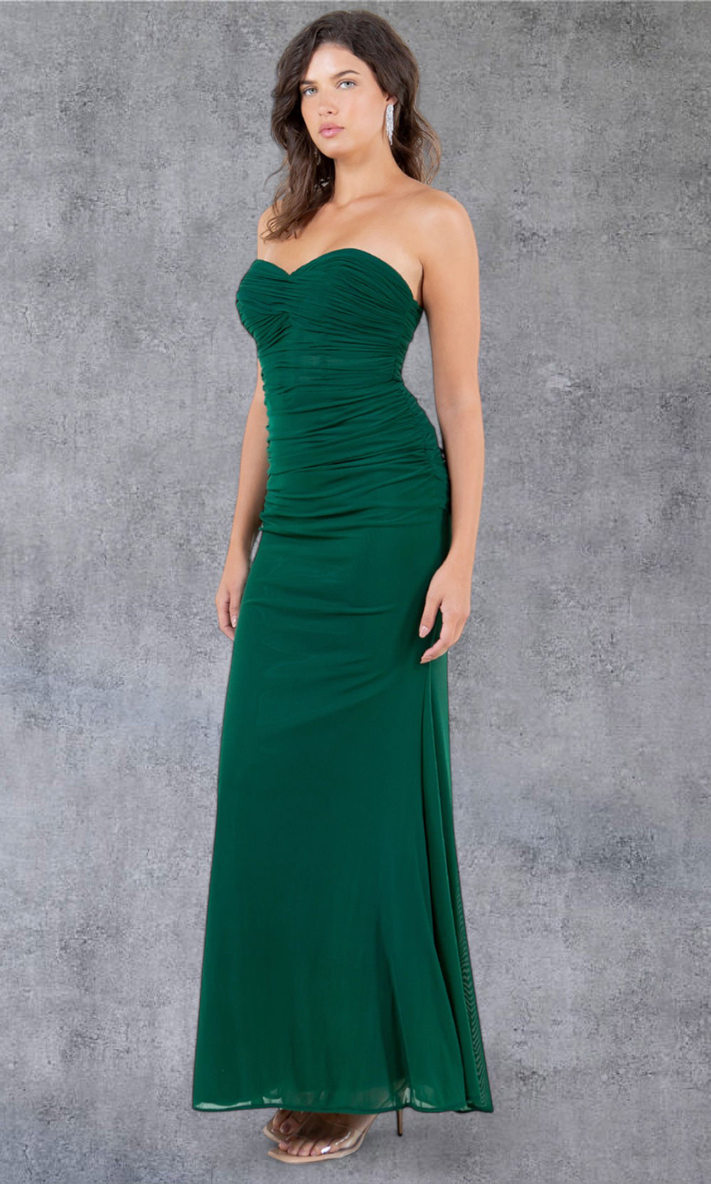 Cinderella Couture 8242J - Long Fitted Ruched Sweetheart Gown Cinderella Couture 8242J - Long Fitted Ruched Sweetheart Gown